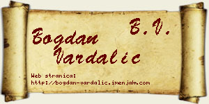 Bogdan Vardalić vizit kartica